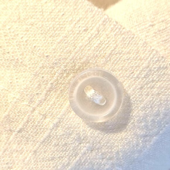 Aaron & Amber Womens Linen Maxi Shirt Dress Ivory M Coastal  Minimalist  Resort - Picture 6 of 16